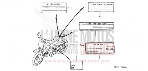 WARNETIKETT (CRF50F4-9) CRF50F4 de 2004